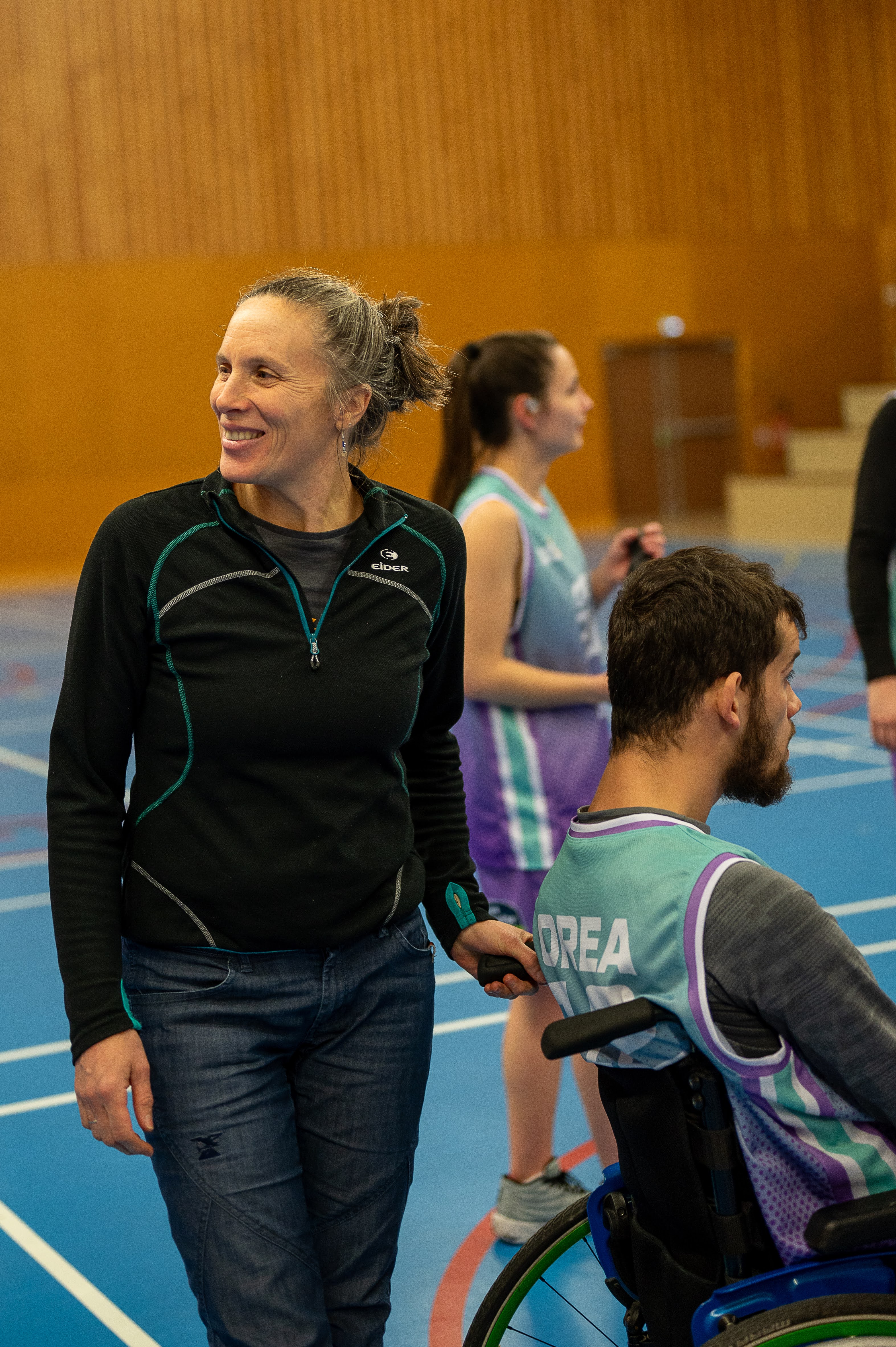 Florianne et Marius à la fin d'un match.